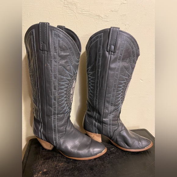 Vintage leather heeled acme western boots - Picture 3 of 8